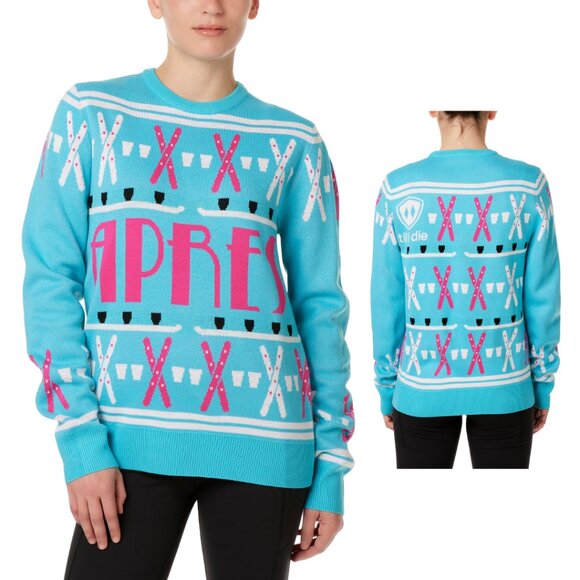 Bright Retro Shot Ski Sweater L - Après Ski, Knit, Skiing, Skier, Fun, Unisex - Picture 1 of 10